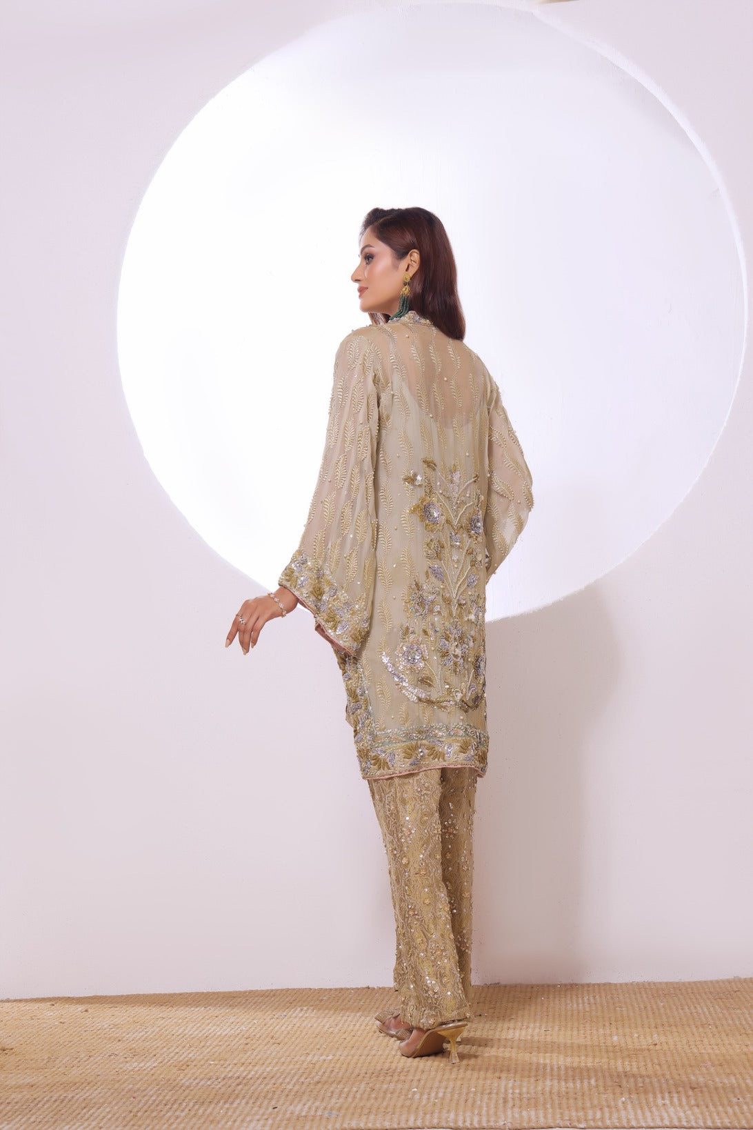 Ganga jamni mint green